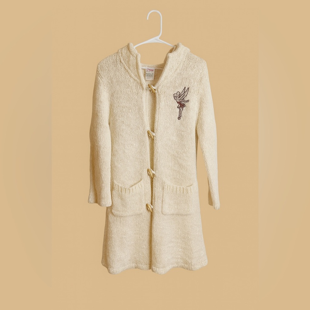 ⭐ Disney Tinker Bell Knit Sweater Coat – Women’s Medium – Cozy & Rare! ⭐